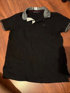 Psycho Bunny Black Polo with Gray Trim